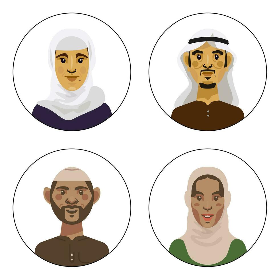 samling av avatars vektor