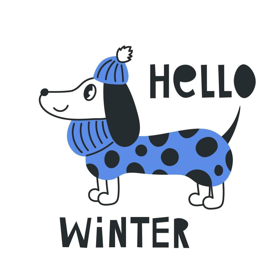 vinter- hund tax vektor