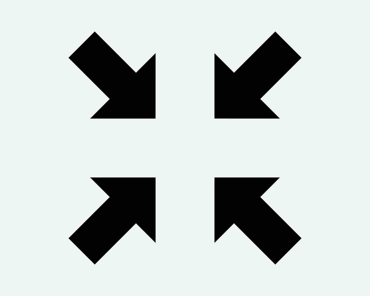 zoom ut ikon 4 pilar pil punkt pekare gest syfte mål plats placera navigering i svart vit form linje översikt tecken symbol eps vektor