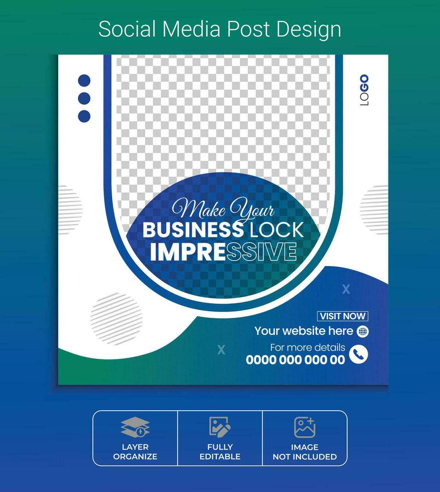 modern marknadsföring byrå social media posta design, företags- företag webb baner. vektor