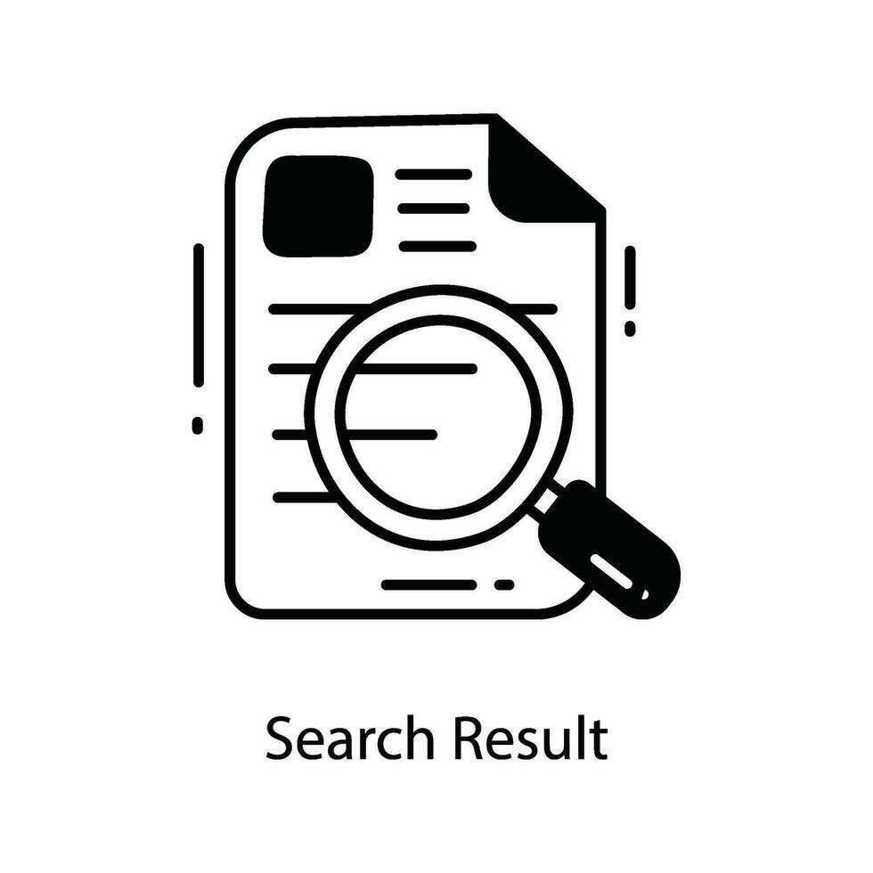 Suche Ergebnis Gekritzel Symbol Design Illustration. Marketing Symbol auf Weiß Hintergrund eps 10 Datei vektor