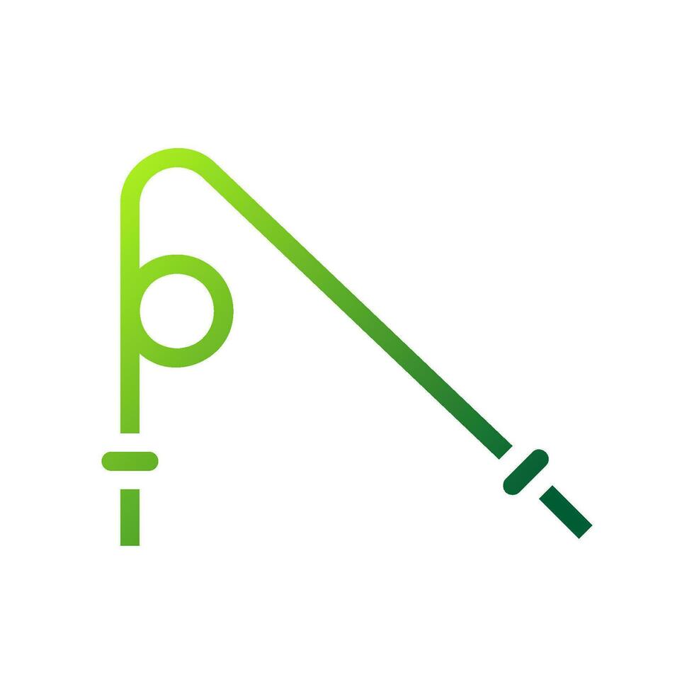 hoppa rep ikon fast lutning grön sport symbol illustration. vektor