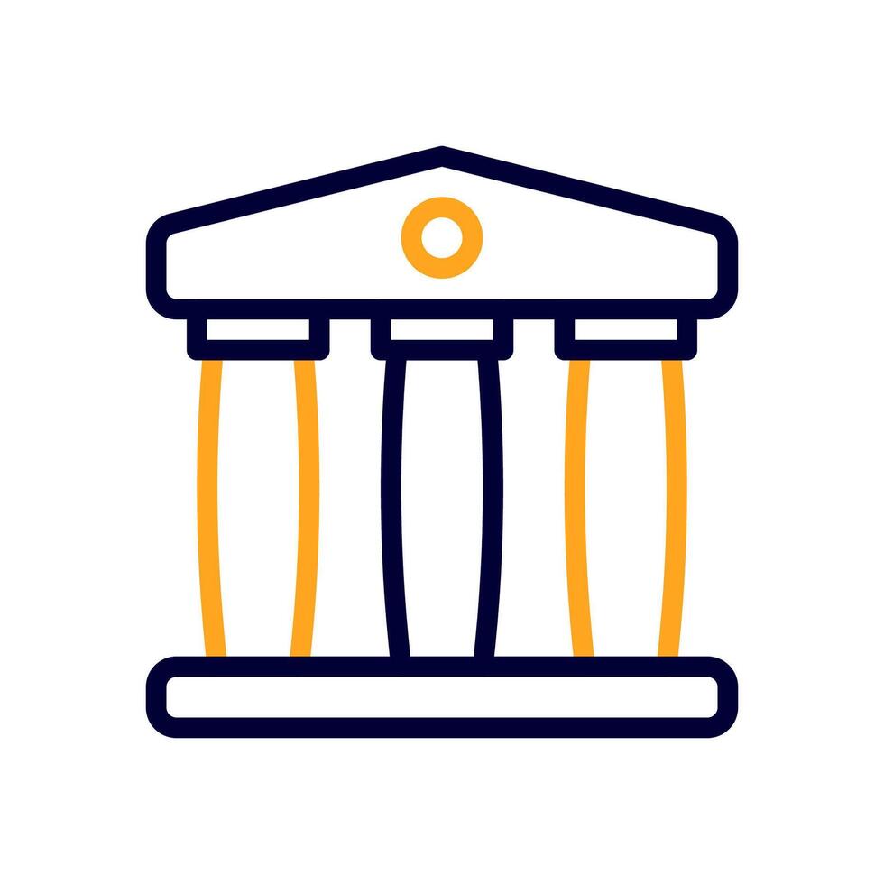 bank ikon duofärg orange svart företag symbol illustration. vektor