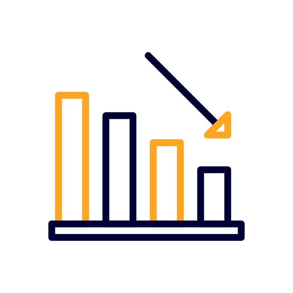 Diagramm Symbol duocolor Orange schwarz Geschäft Symbol Illustration. vektor
