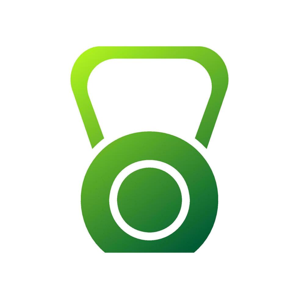 hantel ikon fast lutning grön sport symbol illustration. vektor