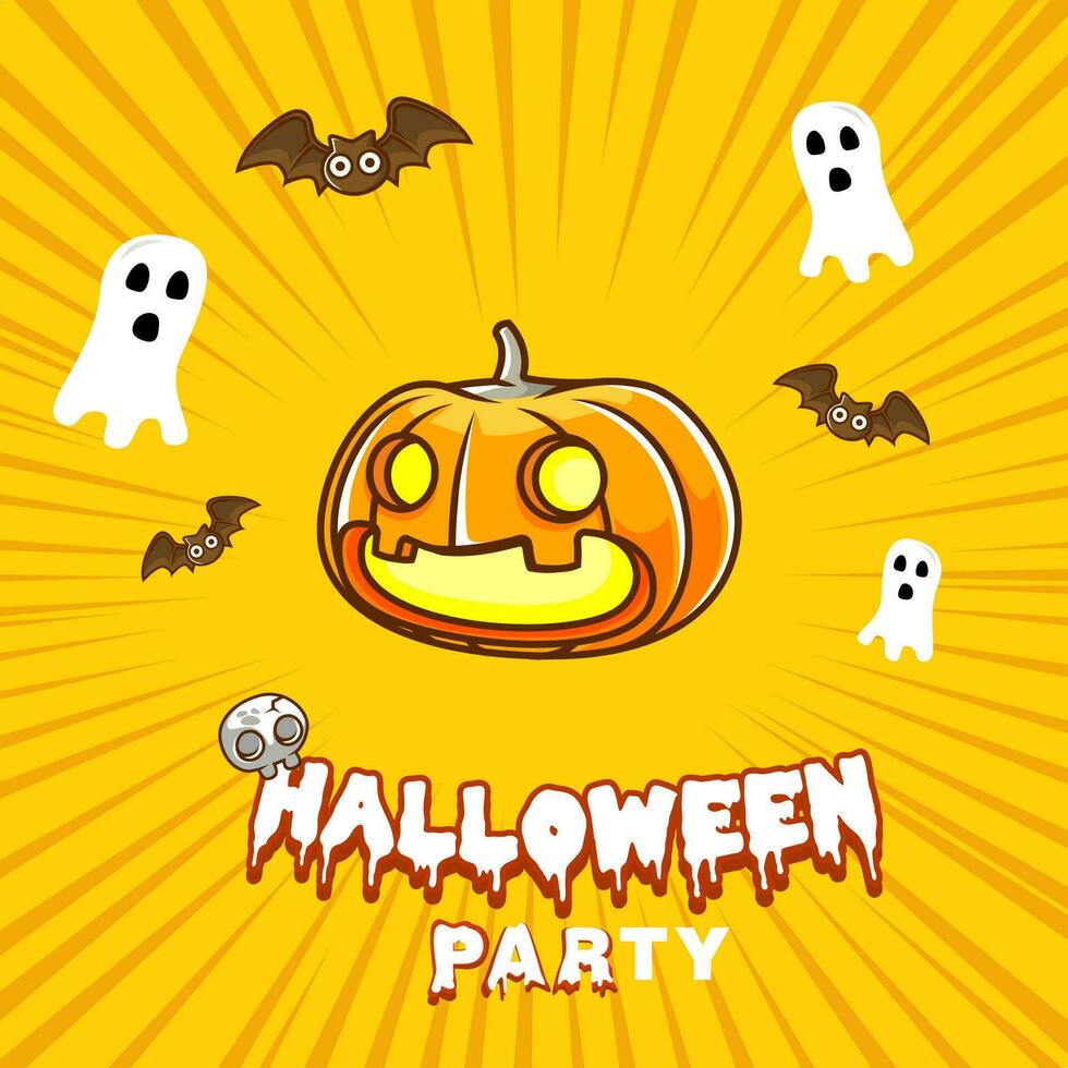 Halloween Party Einladung Karte, Banner, Poster - - Vektor