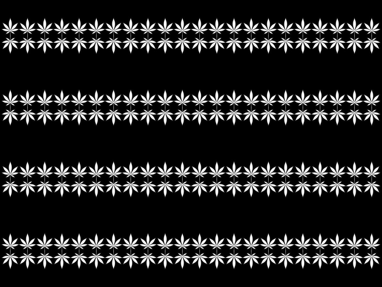 Cannabis ebenfalls bekannt wie Marihuana Blatt Silhouette Motive Muster, können verwenden zum Dekoration, aufwendig, Hintergrund, Hintergrund, Textil. Mode, Stoff, Fliese, Boden, Abdeckung, Verpackung, ect. Vektor Illustration