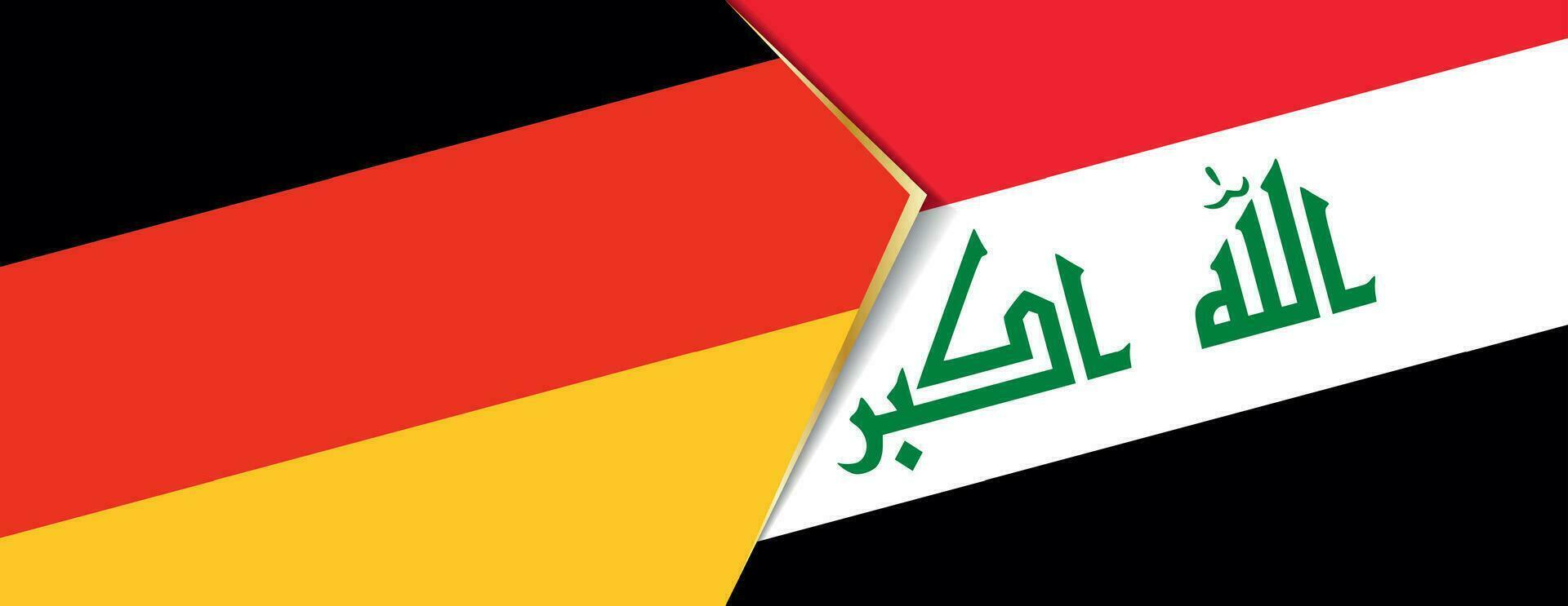 Tyskland och irak flaggor, två vektor flaggor.