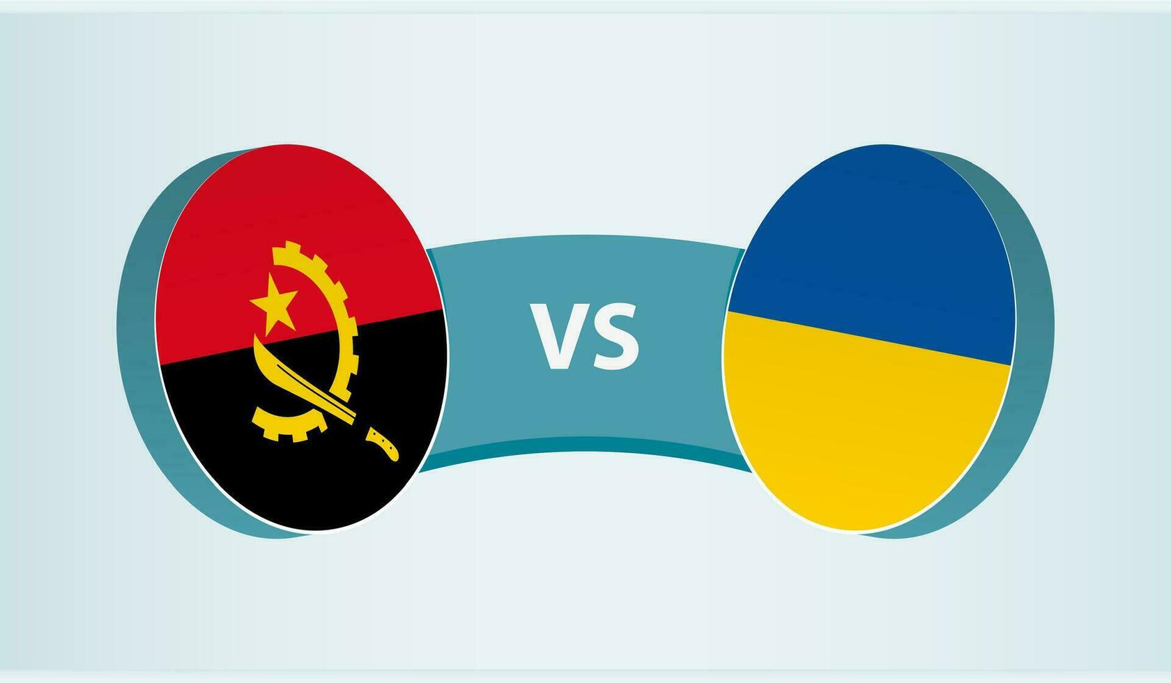 angola mot Ukraina, team sporter konkurrens begrepp. vektor