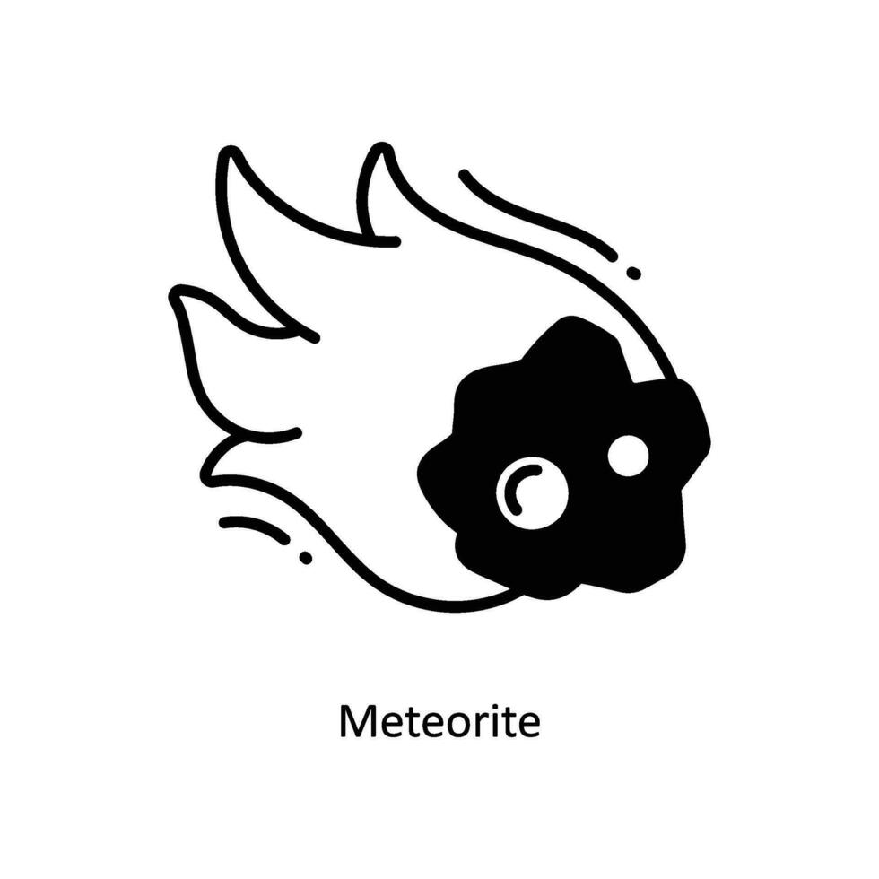 meteorit klotter ikon design illustration. Plats symbol på vit bakgrund eps 10 fil vektor