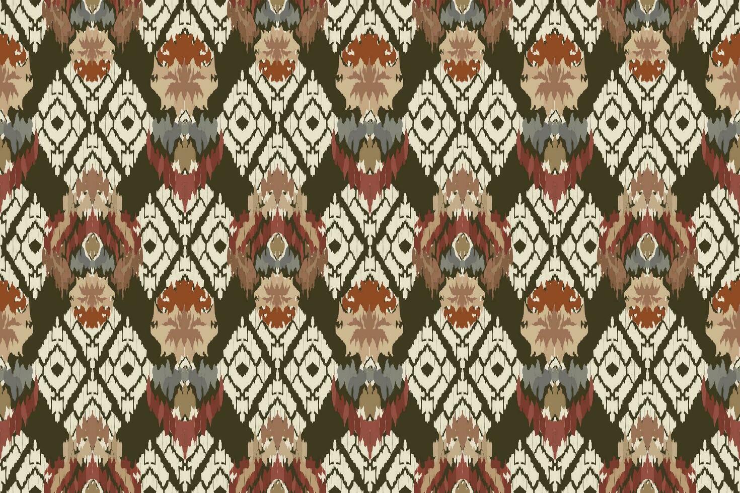 ikat paisley broderi på de tyg i Indonesien, Indien och asiatisk länder.geometriska etnisk orientalisk sömlös pattern.aztec stil. illustration.design för textur, tyg, kläder, inslagning, matta. vektor