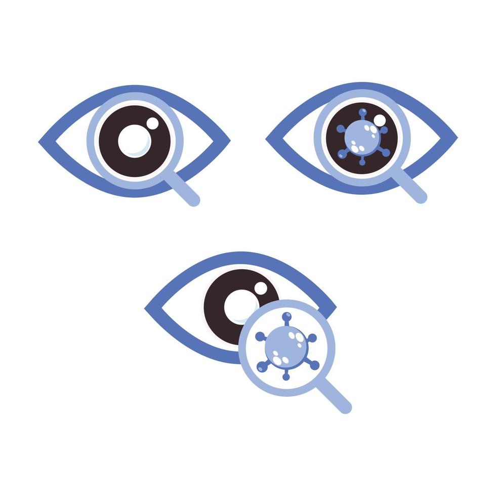 öga med förstoringsglas och virus world sight day icon illustration vektor