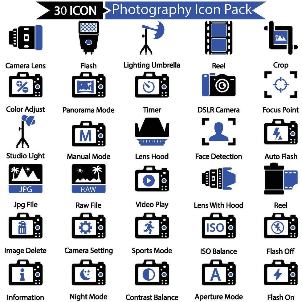 Fotografie-Icon-Paket vektor