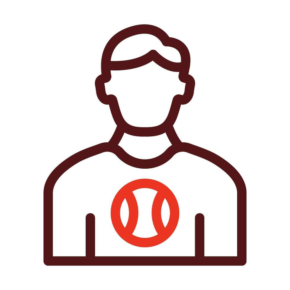 männlich Baseball Ventilator Vektor dick Linie zwei Farbe Symbole zum persönlich und kommerziell verwenden.