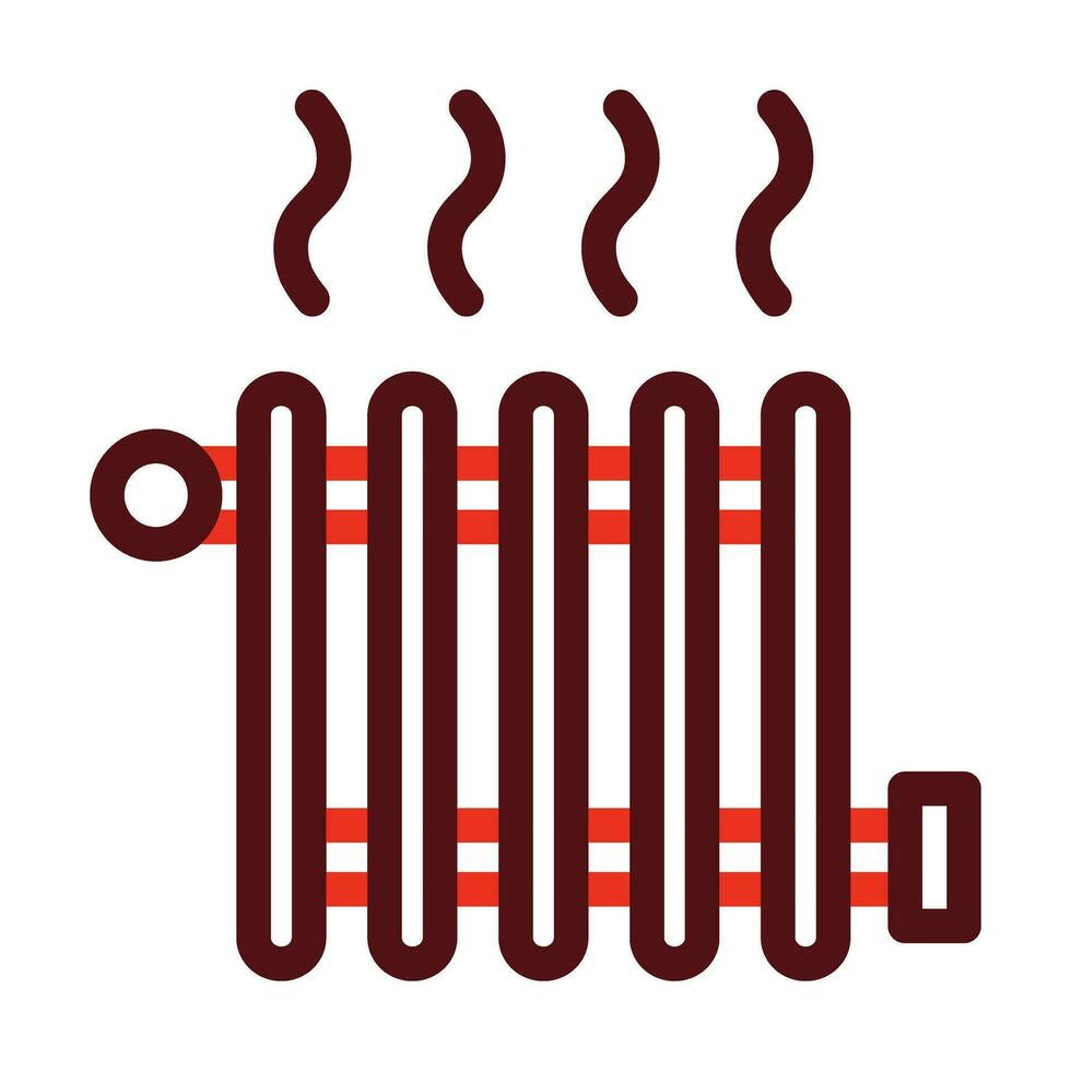 värme radiator vektor tjock linje två Färg ikoner för personlig och kommersiell använda sig av.
