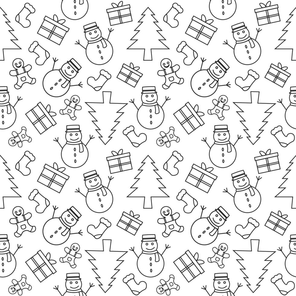 Weihnachten Hintergrund nahtlose Muster für Landing Page oder Wallpaper vektor