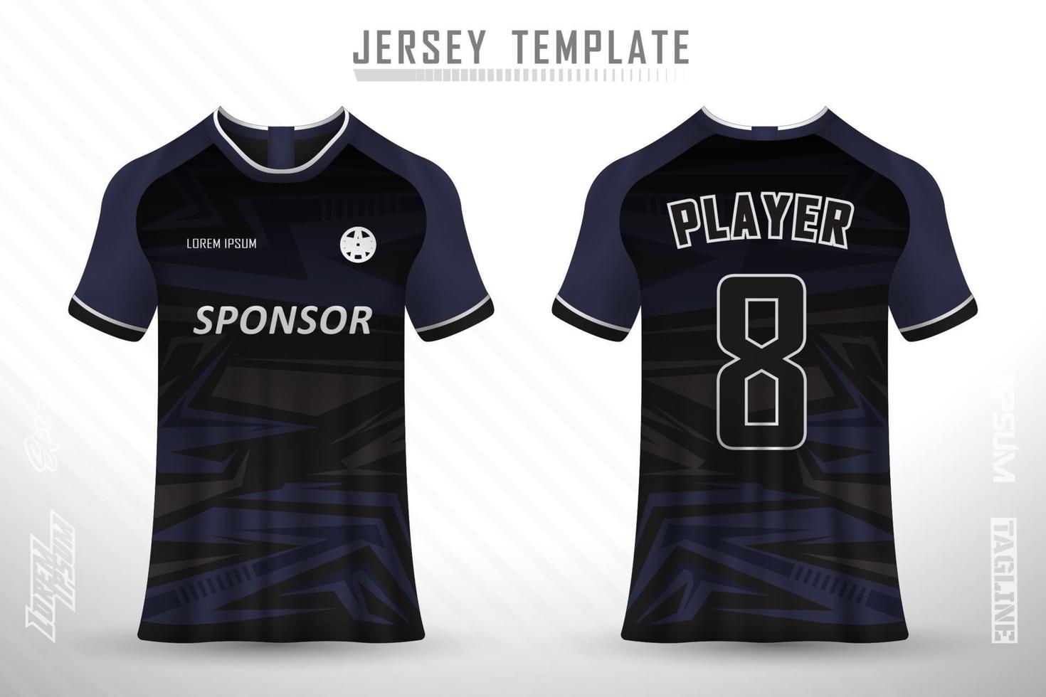 sport jersey och t-shirt mall sport jersey design vektor mockup.