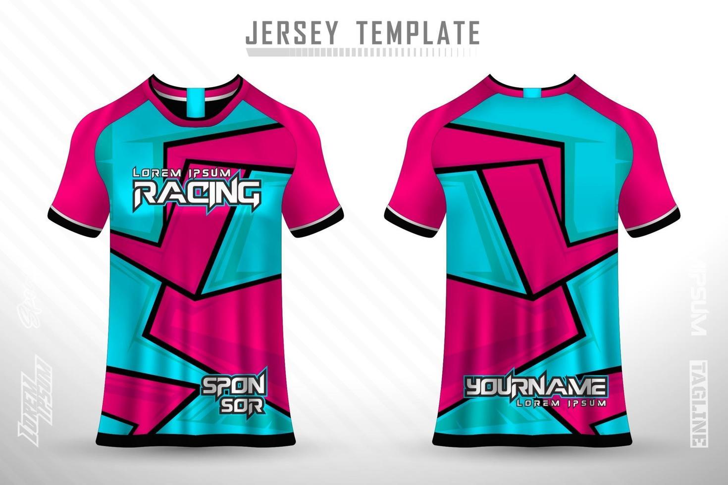 sport jersey och t-shirt mall sport jersey design vektor mockup.