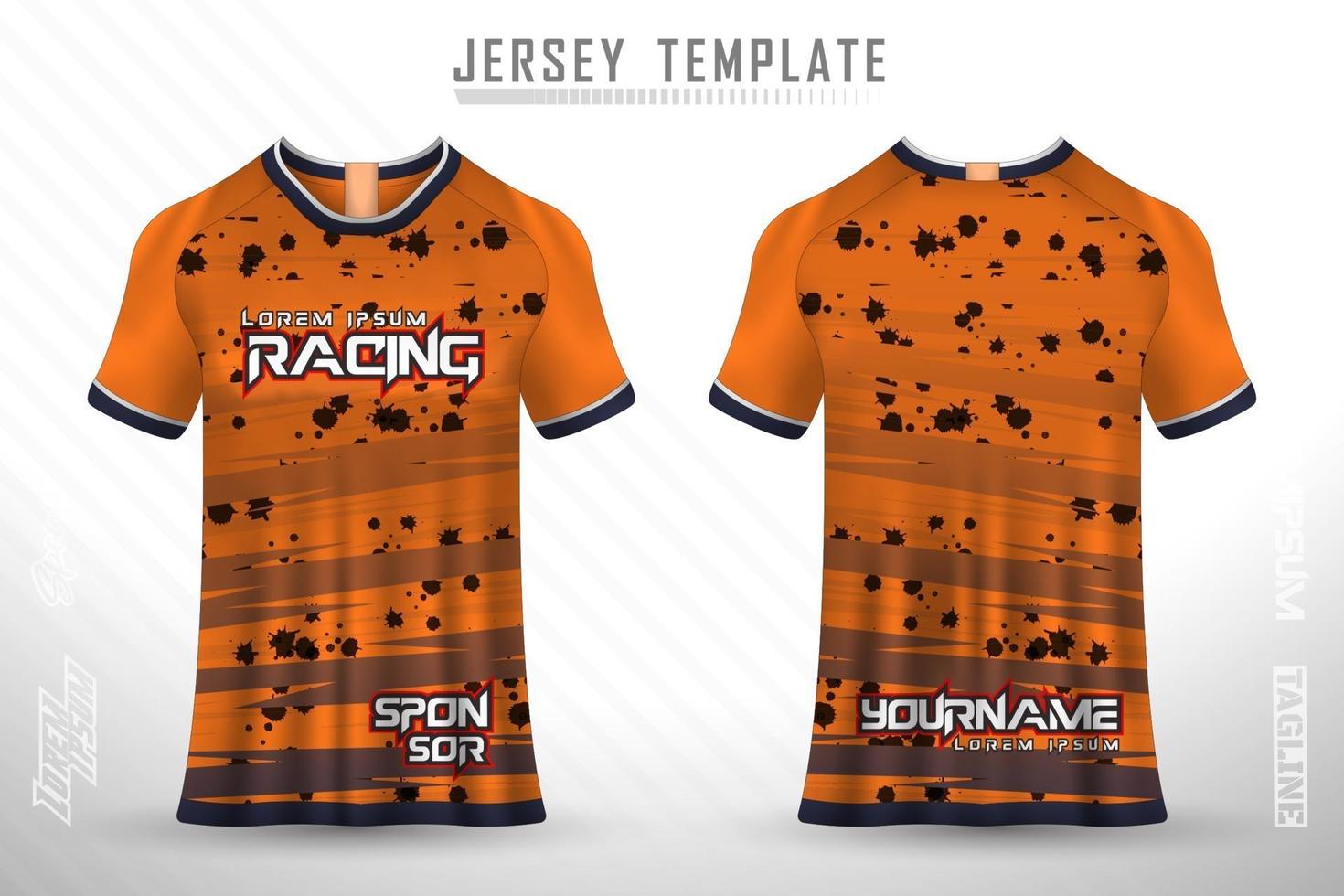 sport jersey och t-shirt mall sport jersey design vektor mockup.