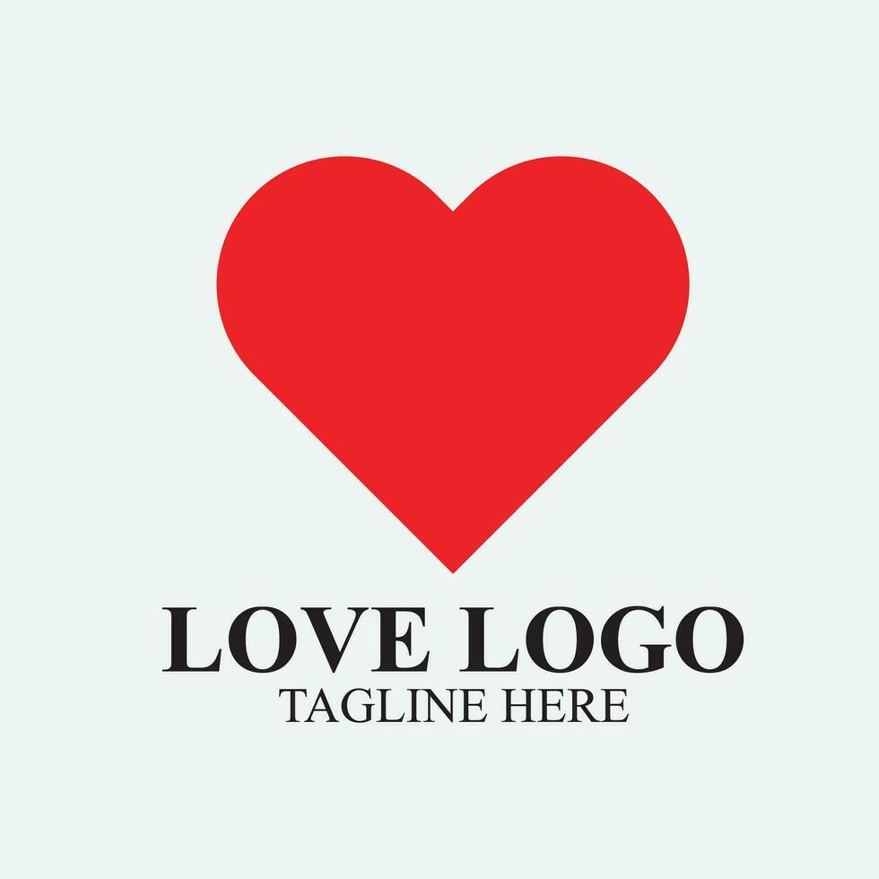 enkel kärlek logotyp design service vektor