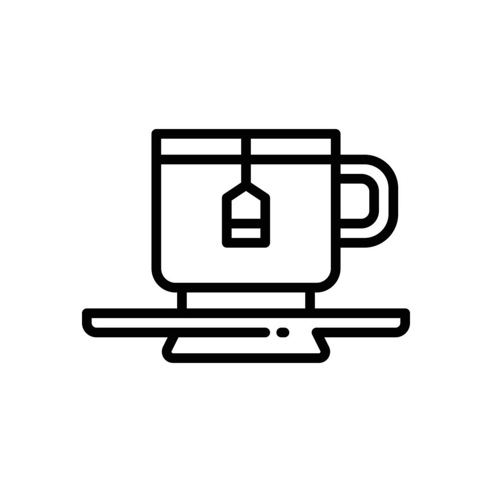 Teetasse Linie Symbol. Vektor Symbol zum Ihre Webseite, Handy, Mobiltelefon, Präsentation, und Logo Design.