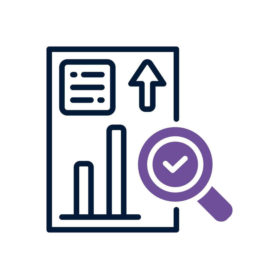 Daten Analyse Dual Ton Symbol. Vektor Symbol zum Ihre Webseite, Handy, Mobiltelefon, Präsentation, und Logo Design.