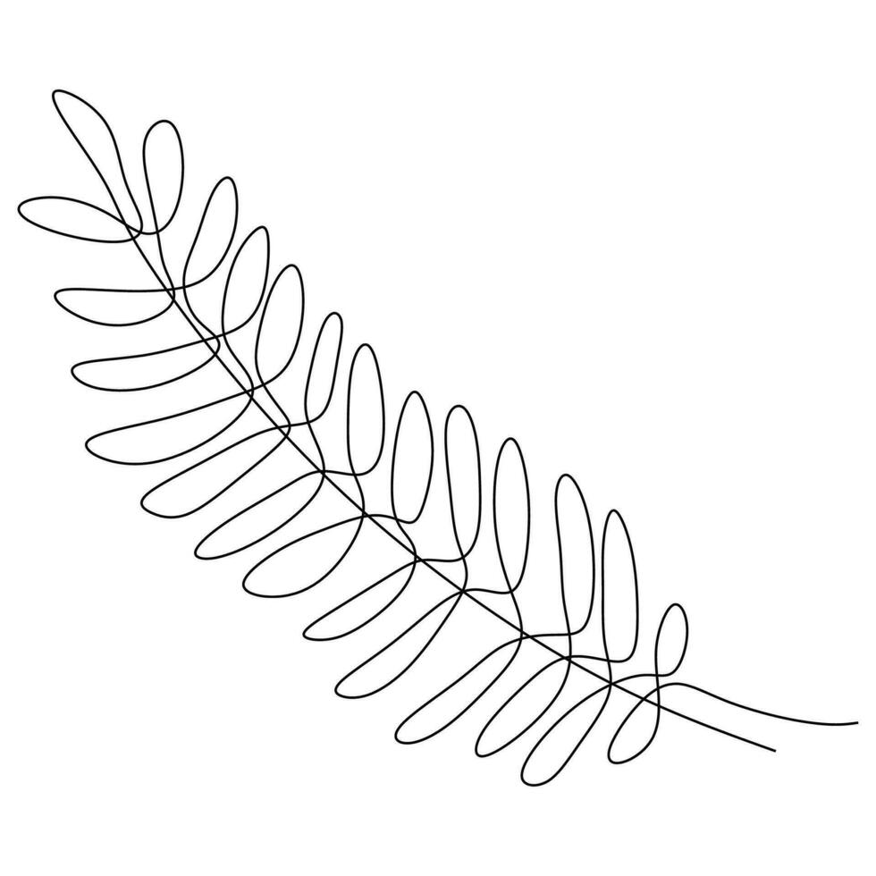 kontinuerlig ett linje av gran träd gren. jul stil i silhuett på en vit bakgrund. linjär stiliserade. minimalistisk. klotter av gran gren i ett linje teckning. vektor