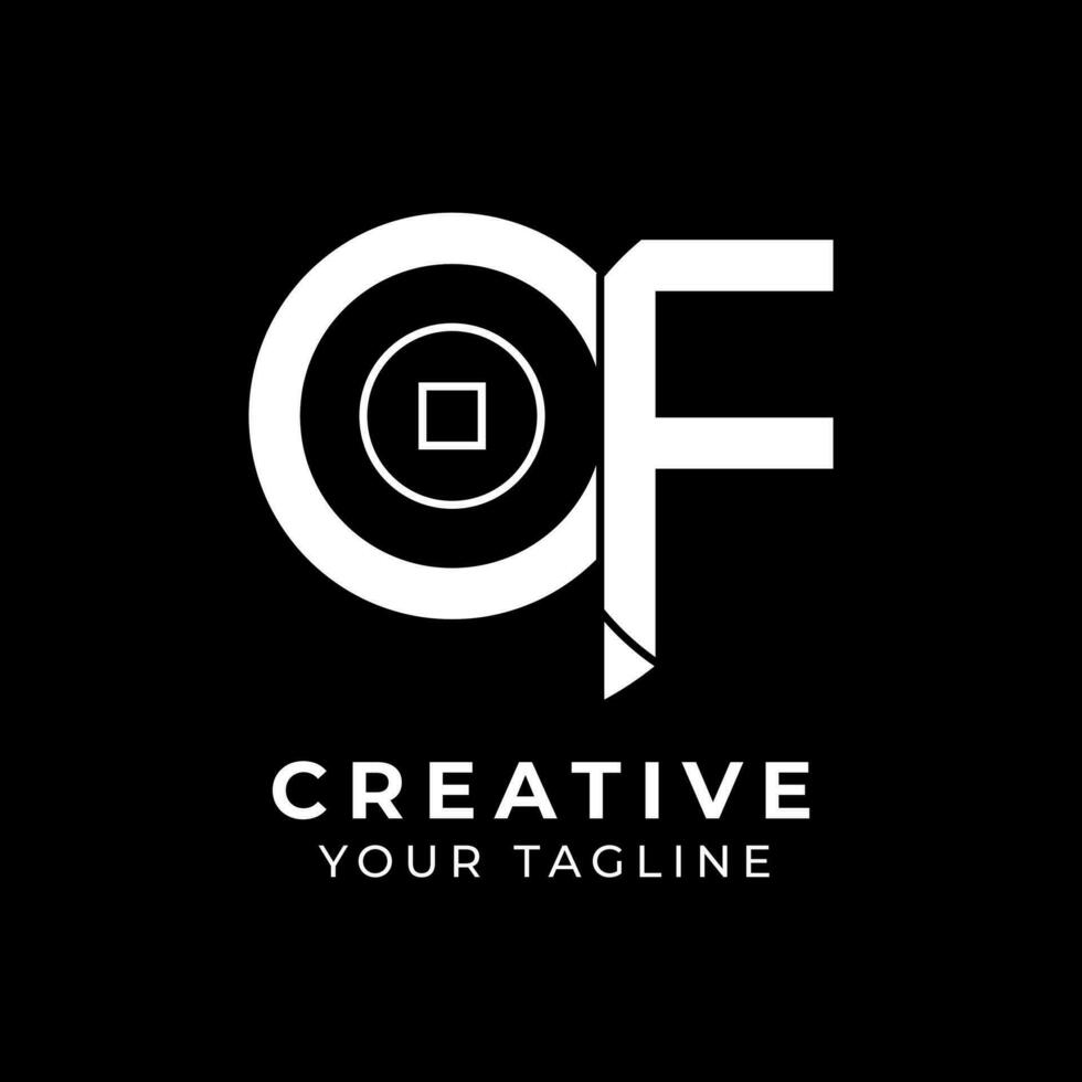första o och f brev logotyp med modern företag typografi vektor mall