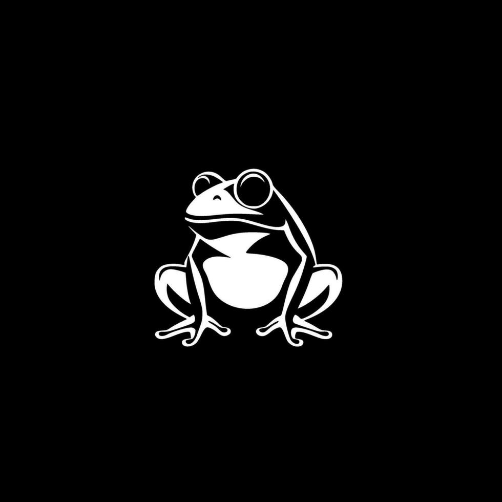 Frosch, minimalistisch und einfach Silhouette - - Vektor Illustration