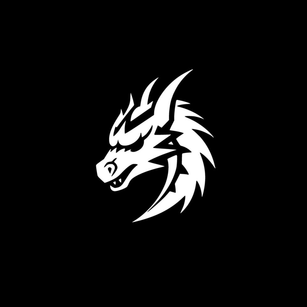 Drachen - - minimalistisch und eben Logo - - Vektor Illustration