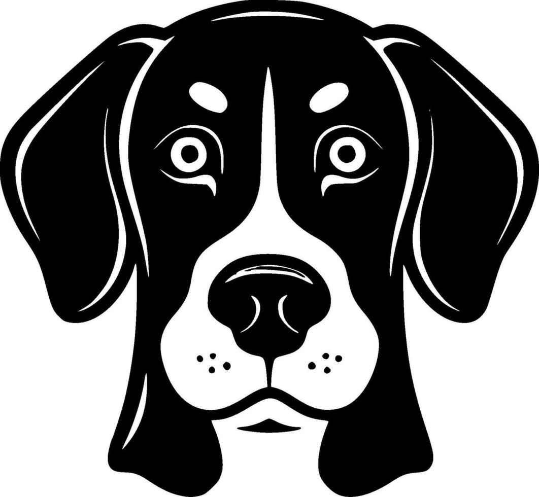 dalmatian - minimalistisk och platt logotyp - vektor illustration