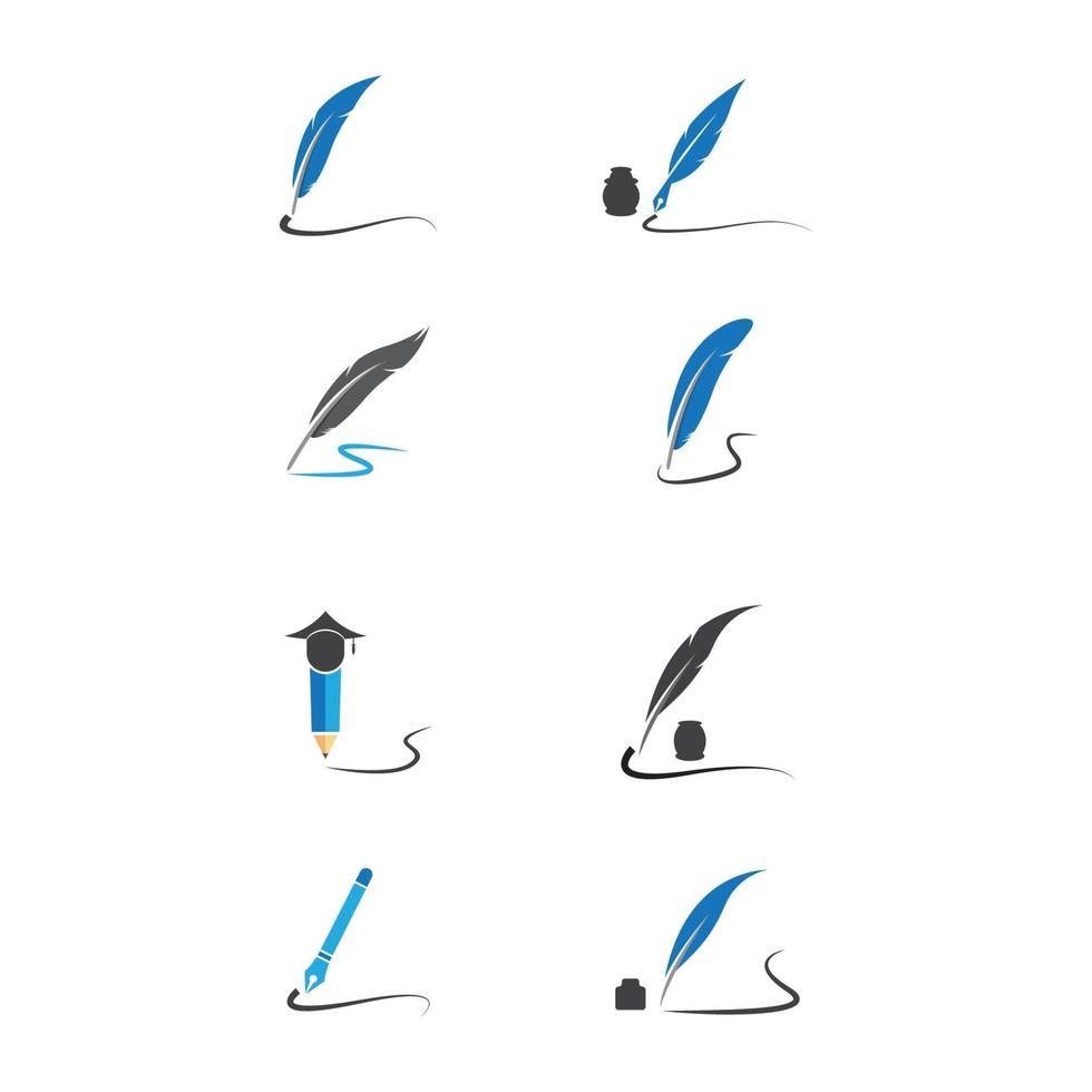 federstift logo bilder illustration vektor