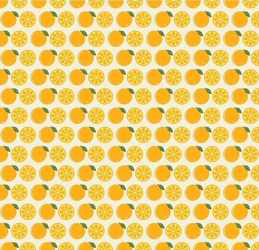nahtloses Muster der Orangenfrucht vektor