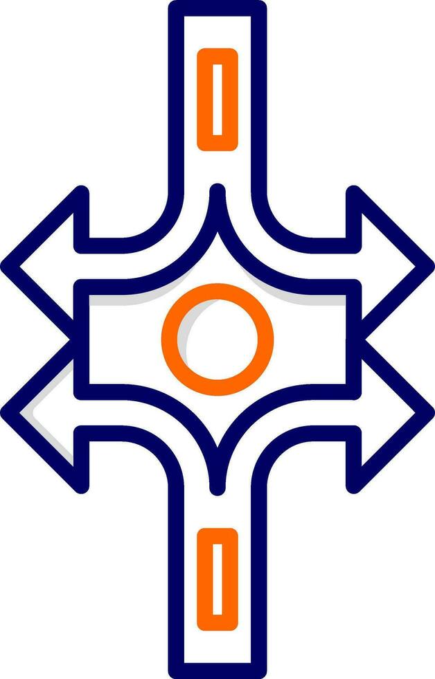 Kreuzungsvektorsymbol vektor