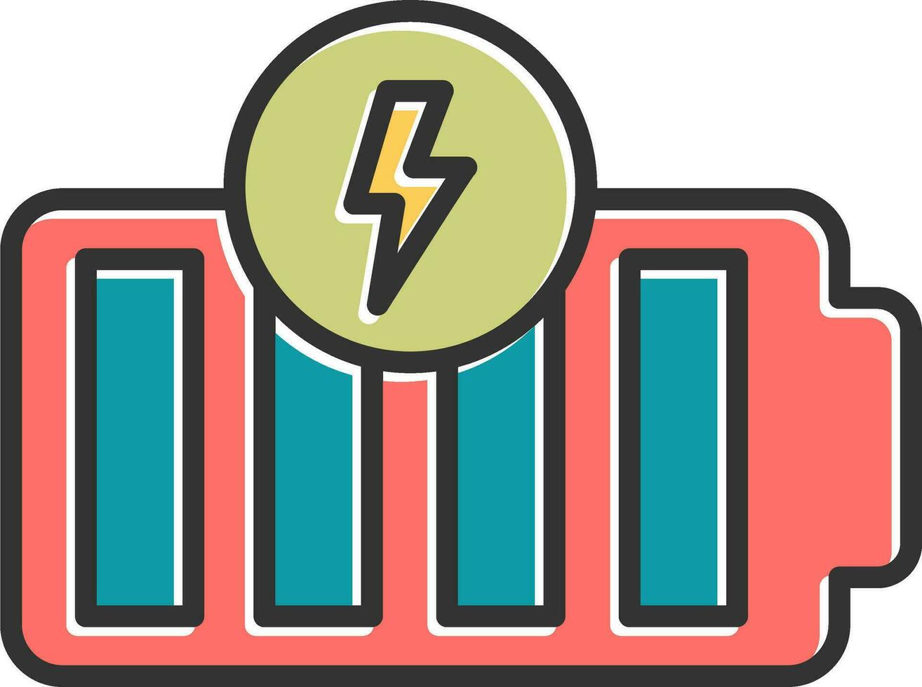 Vektorsymbol für volle Batterie vektor