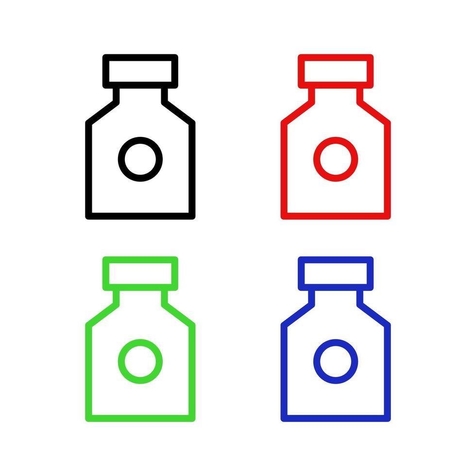 medizinische Flasche auf weißem Hintergrund vektor