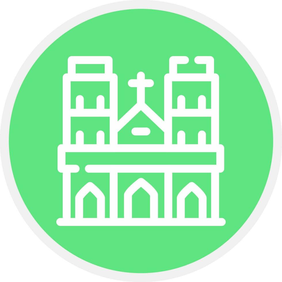 Notre Dame kreatives Icon-Design vektor