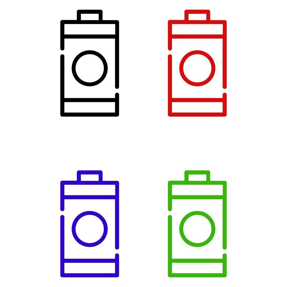 batteri illustrerat på en vit bakgrund vektor