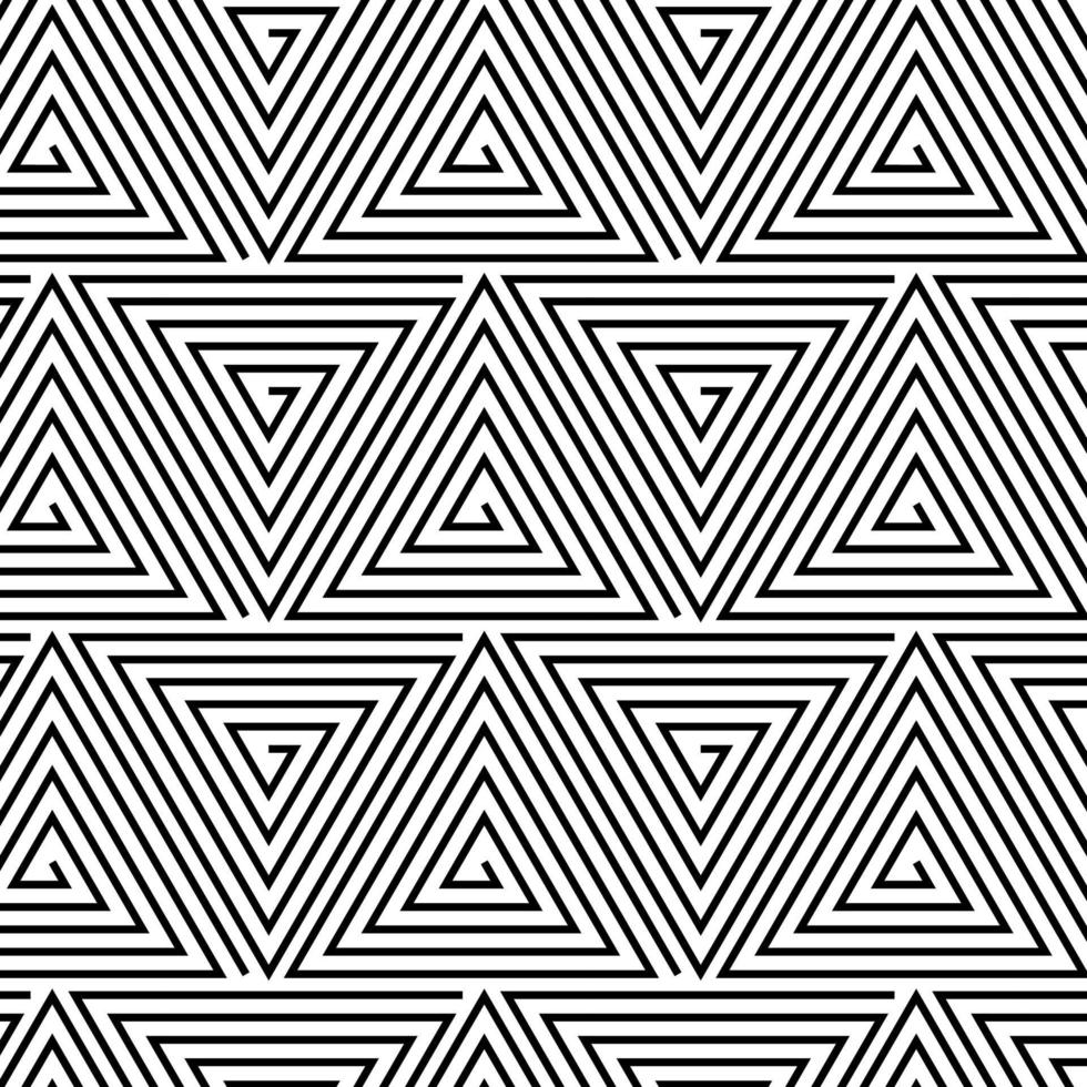 svart och vitt hypnotisk sömlöst mönster. vektor