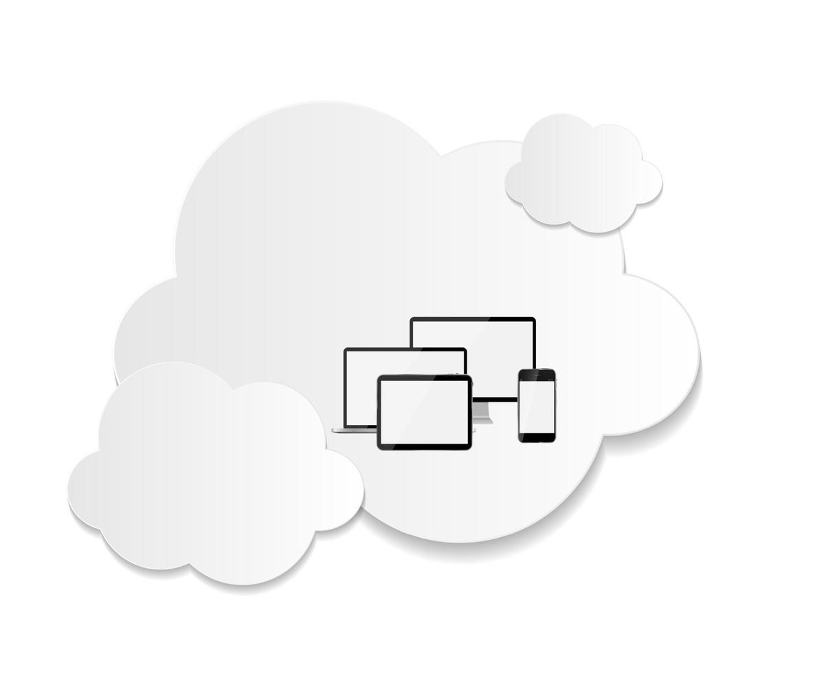 Cloud-Computing-Geschäftskonzept-Vektorillustration vektor