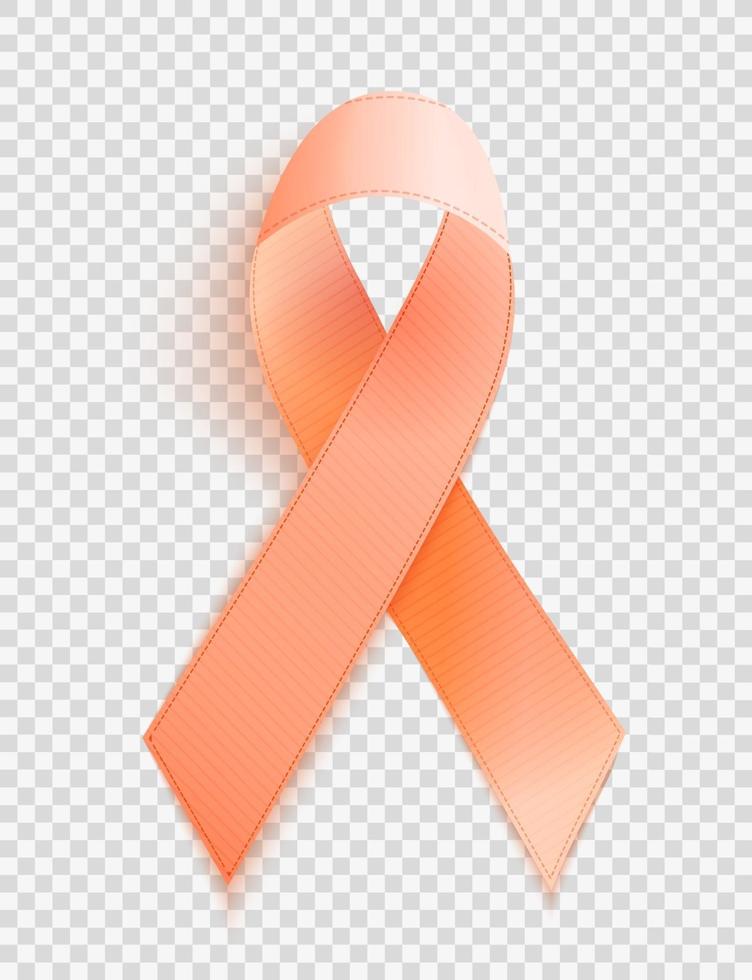 orange band en symbol för leukemi. vektor illustration
