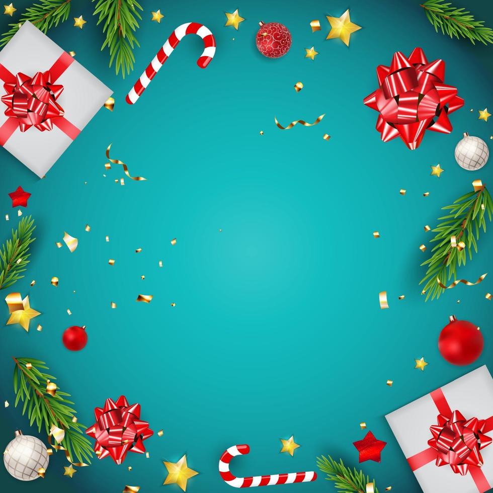 jul- och nyårsförsäljningspresent, rabattkupong vektor