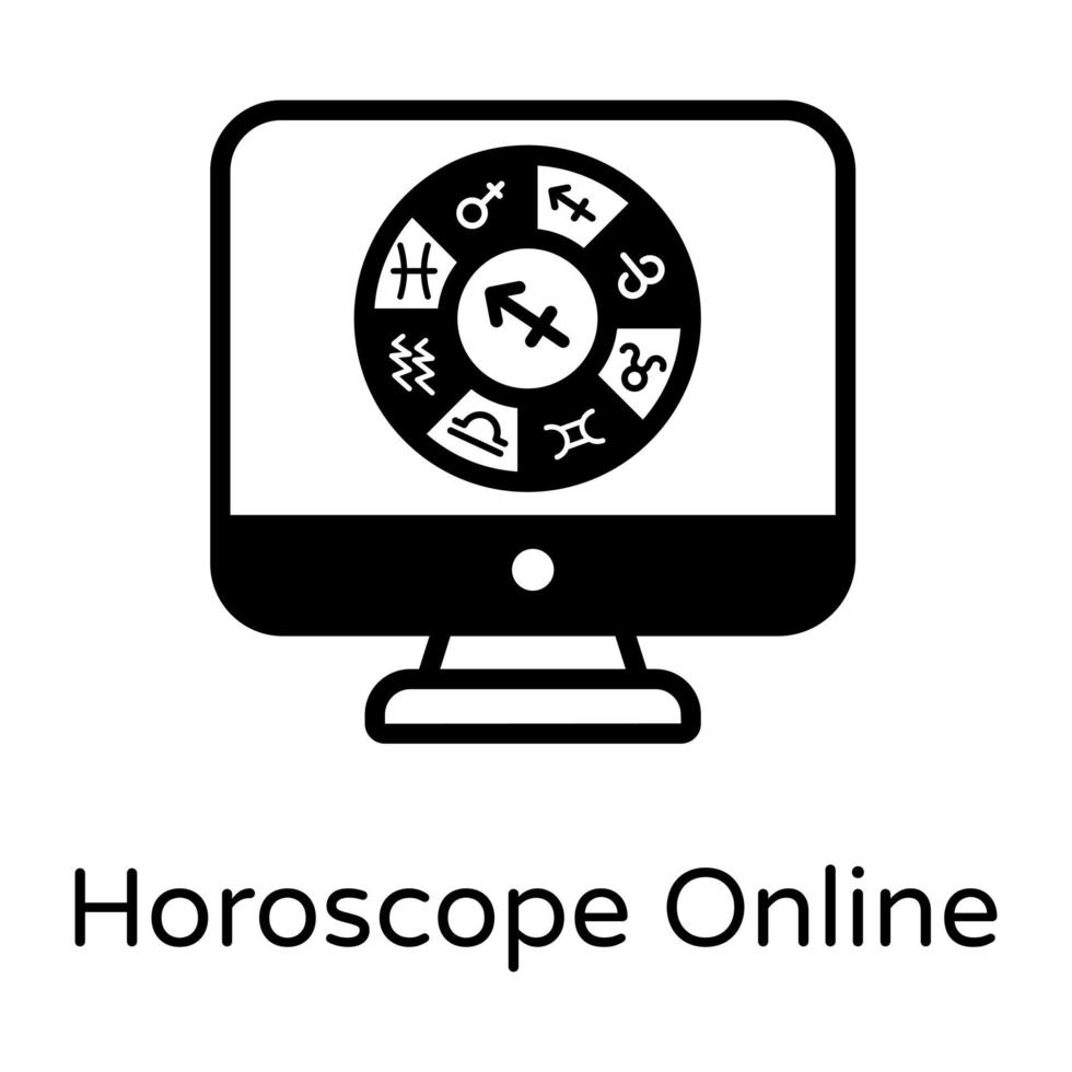 Horoskop Online-Sternzeichen vektor
