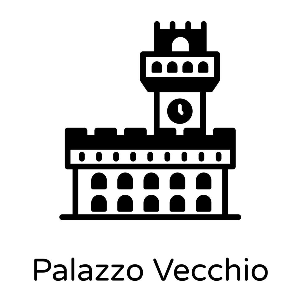 Gebäude des Palazzo Vecchio vektor