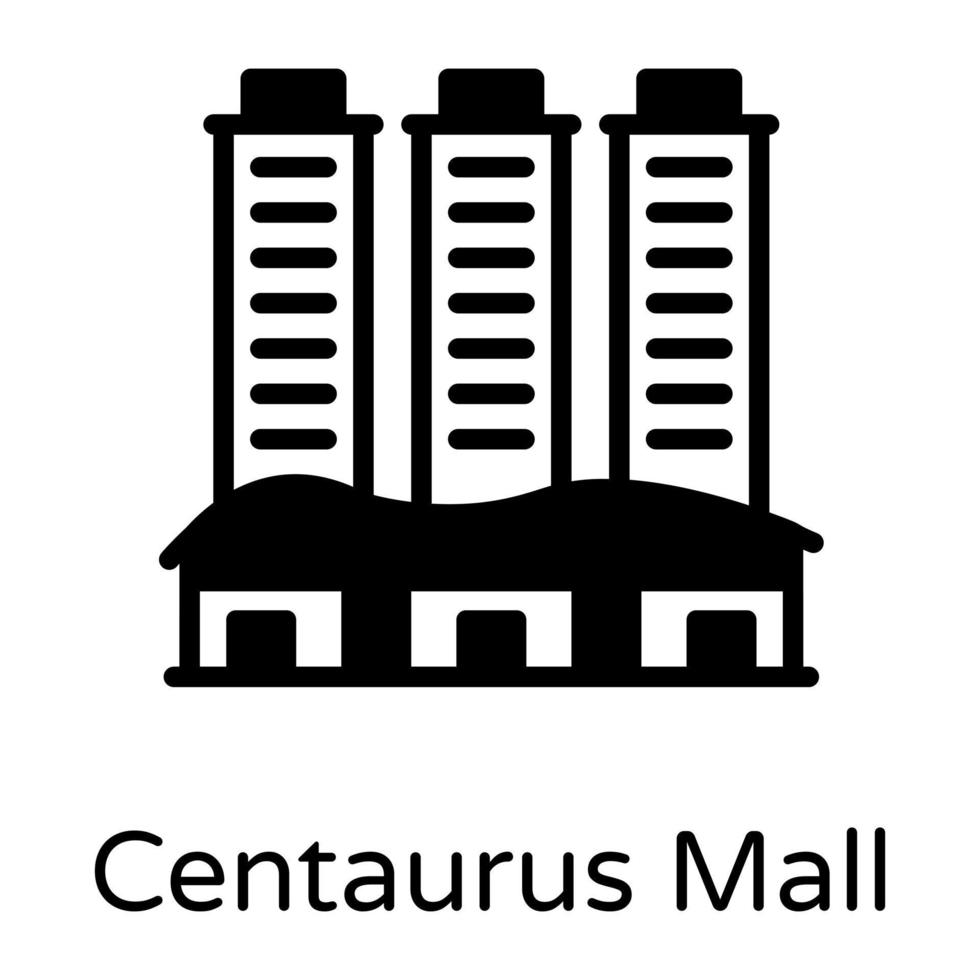 centaurus köpcentrum och monument vektor