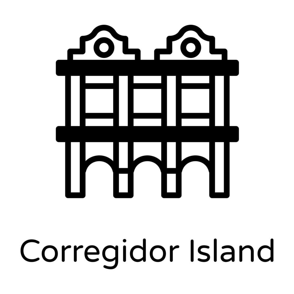Corregidor Island landmärke vektor