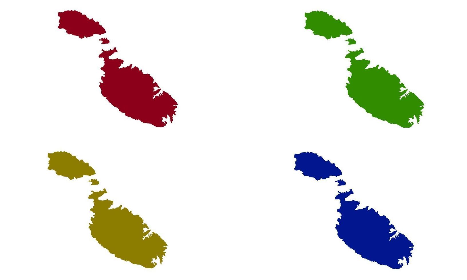 Malta-Landkarte Silhouette in Europa vektor