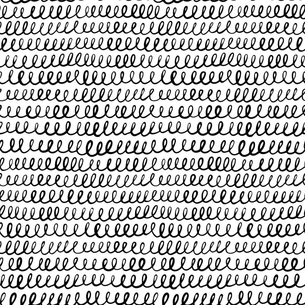 handritad doodle abstrakt svartvitt sömlöst mönster vektor