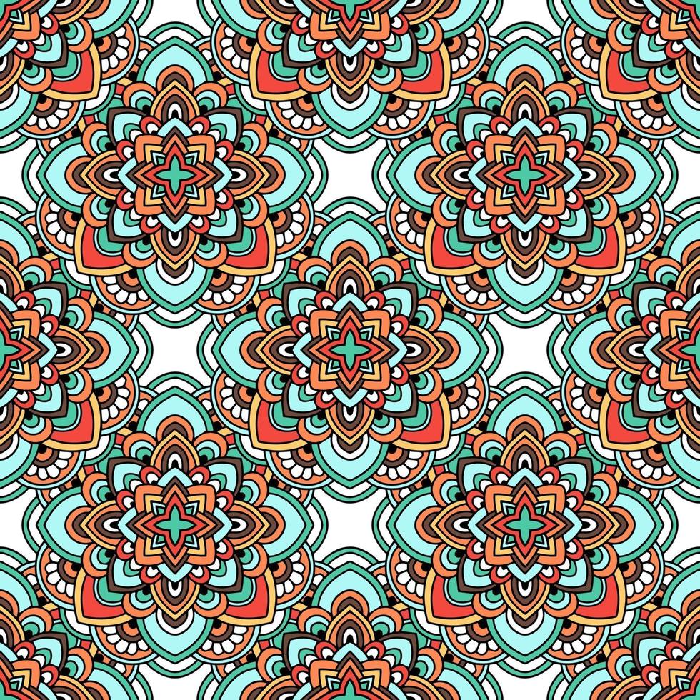 indischer Teppich Stammes-Ornament-Muster. aztekisches Handtuch, Yogamatte. Henna vektor