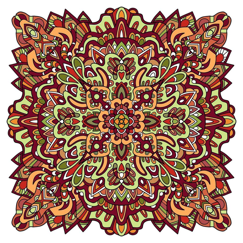 indisk matta tribal prydnad mönster. aztec -handduk, yogamatta. vektor
